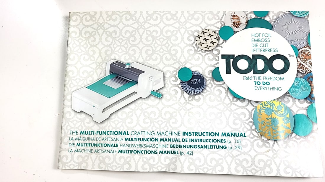 TODO HS-0808 Multi-Functional Crafting Machine Hot Foil Emboss Die Cut Letterpress w/ Accessories - 2