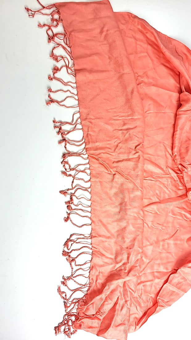 Bijoux Terner PseudoPashmina Coral 100% Viscose Fringe Scarf Wrap - 3