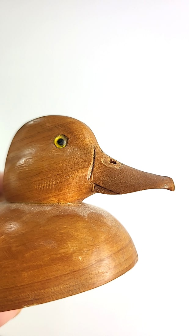 Signed A.B. Wilson Baton Rouge 1981 Carved Wooden Duck, 5 in. - 5
