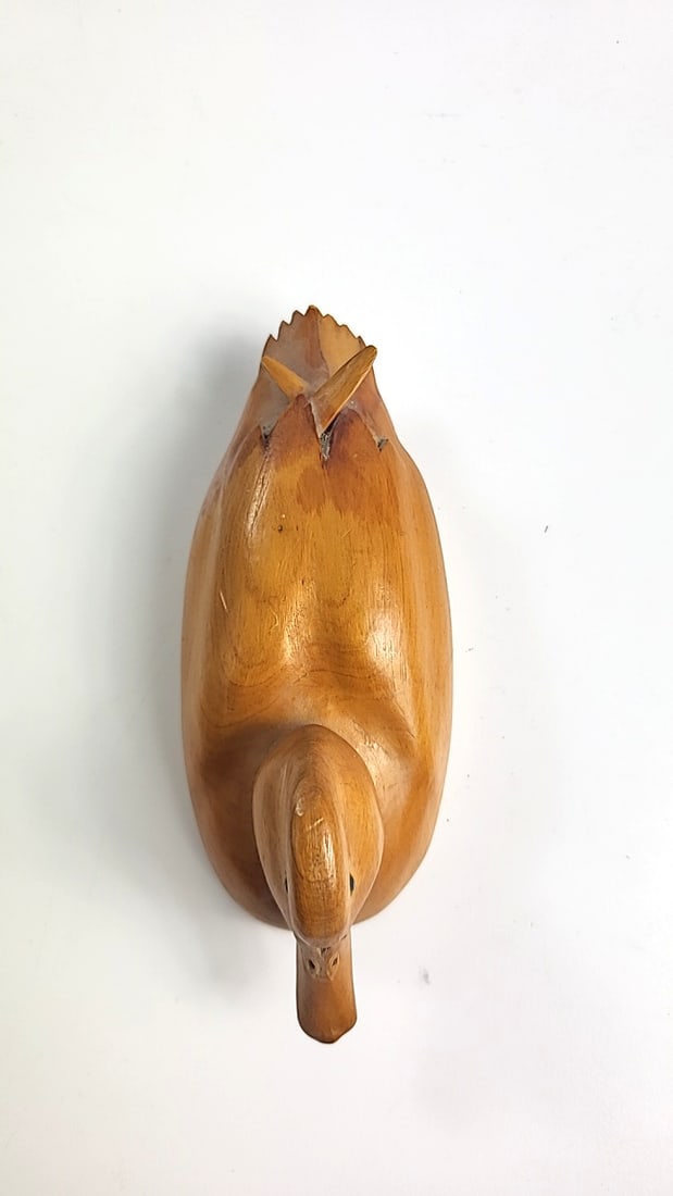 Signed A.B. Wilson Baton Rouge 1981 Carved Wooden Duck, 5 in. - 6