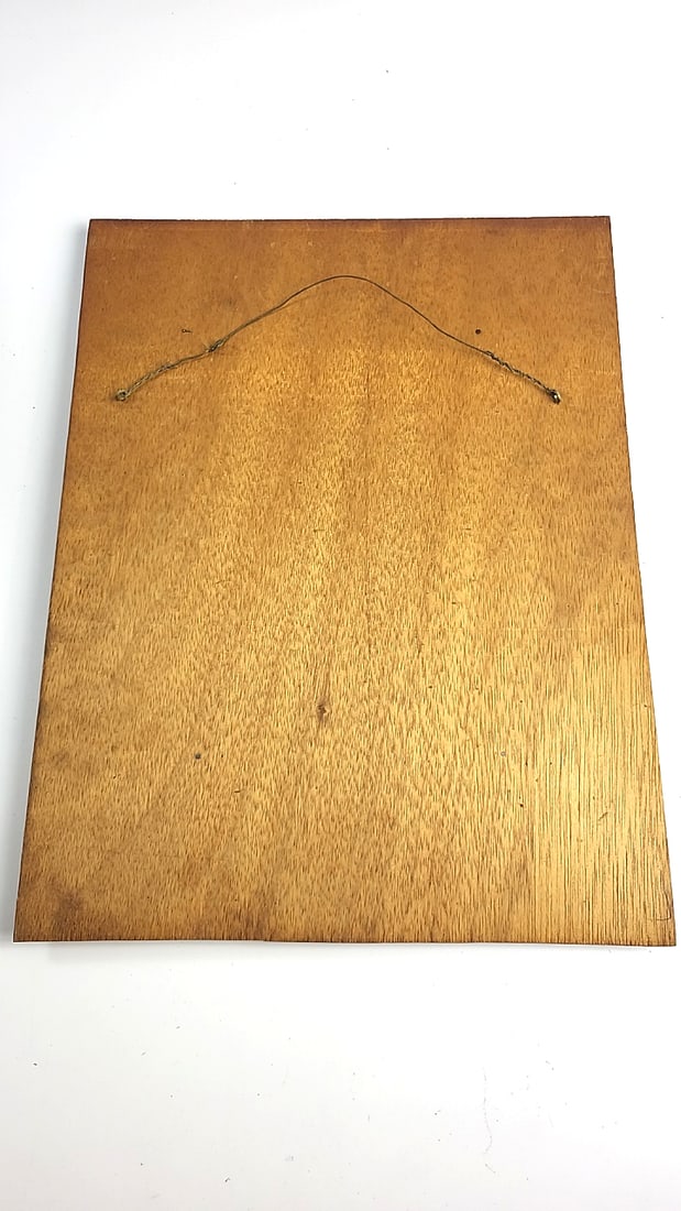 A.L. Harris Signed Abstract Mixed Media Painting on Wood Panel Plaque - 5