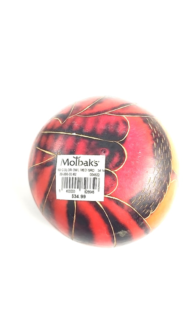 Motibak's Color Owl Medium Gourd Hand-Painted Lidded Decorative Container - 4