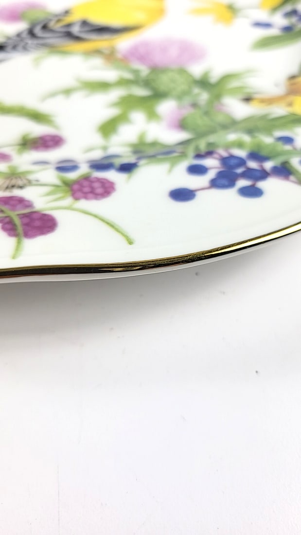 Andrea by Sadek The Songbird Collection Elizabeth Golz Rush Goldfinch Floral Plate 10" - 6
