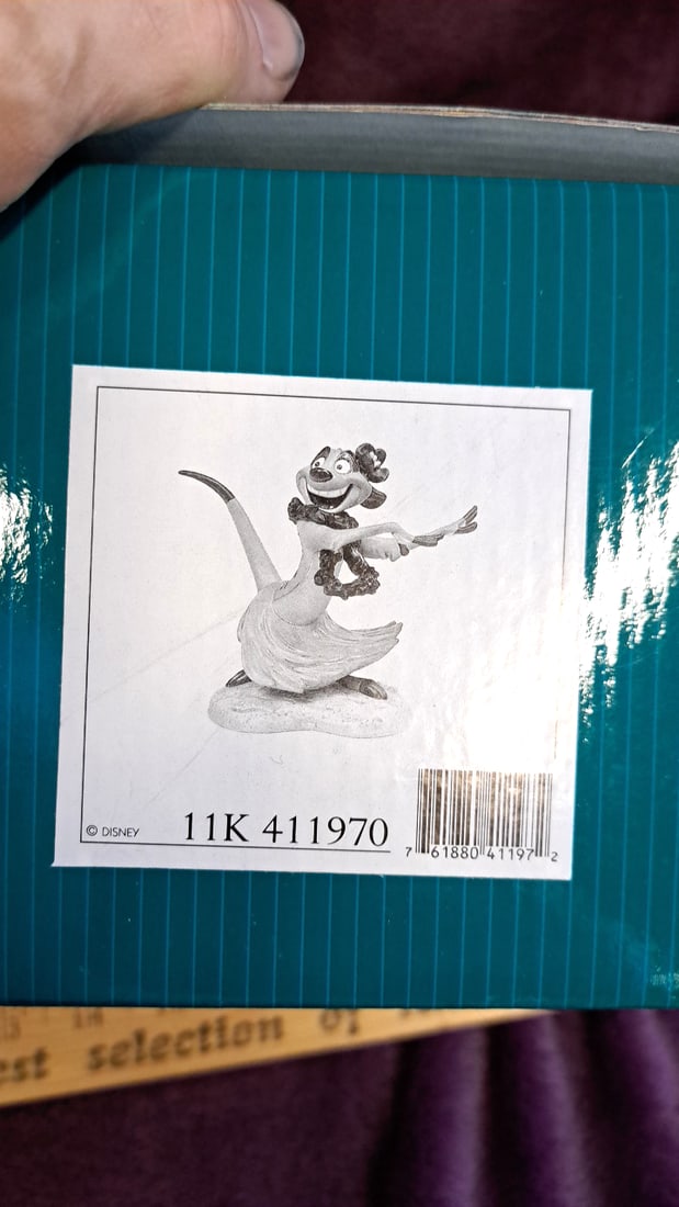 Walt Disney Classics Collection Luau! Timon The Lion King Membership Figurine Coa Box - 6