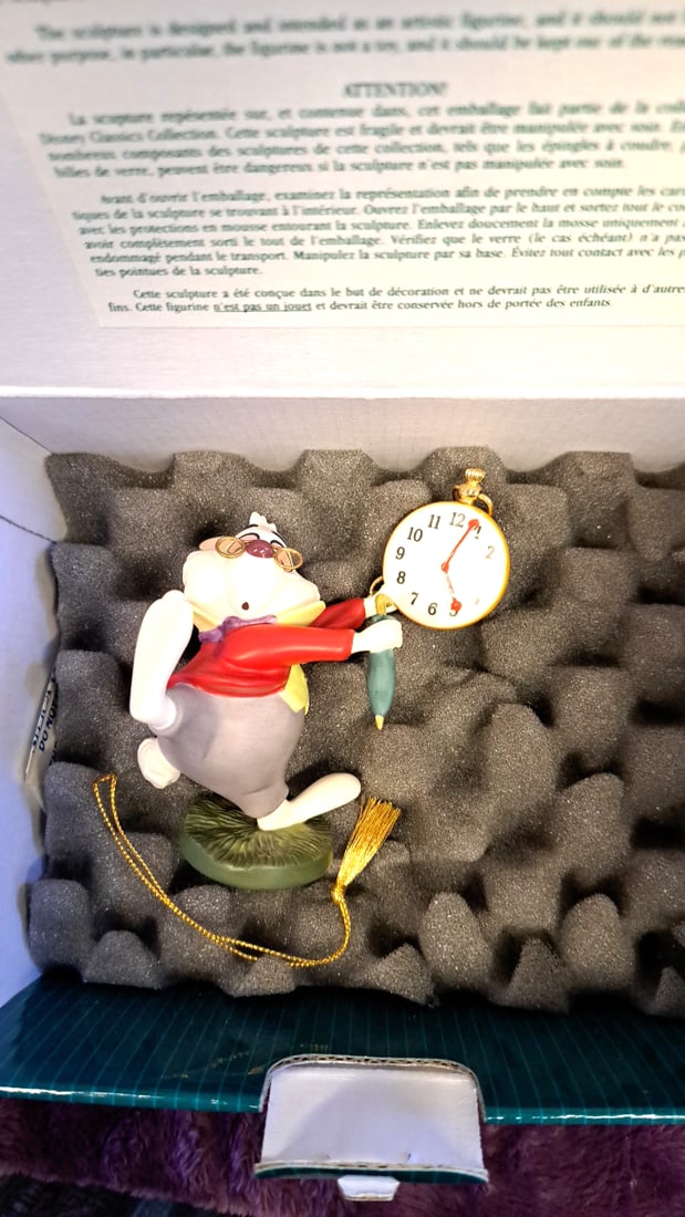 Wdcc Walt Disney Classics Collection White Rabbit No Time To Say Hello-goodbye Figurine - 6