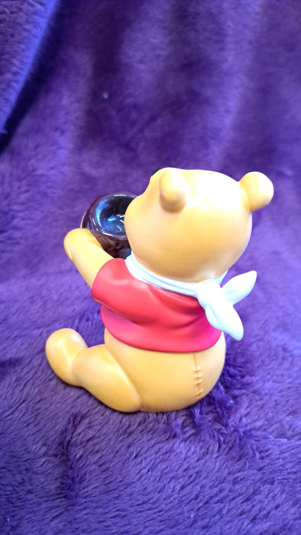 Disney Winnie The Pooh Ceramic Figurine Holding Hunny Pot With Box - 3