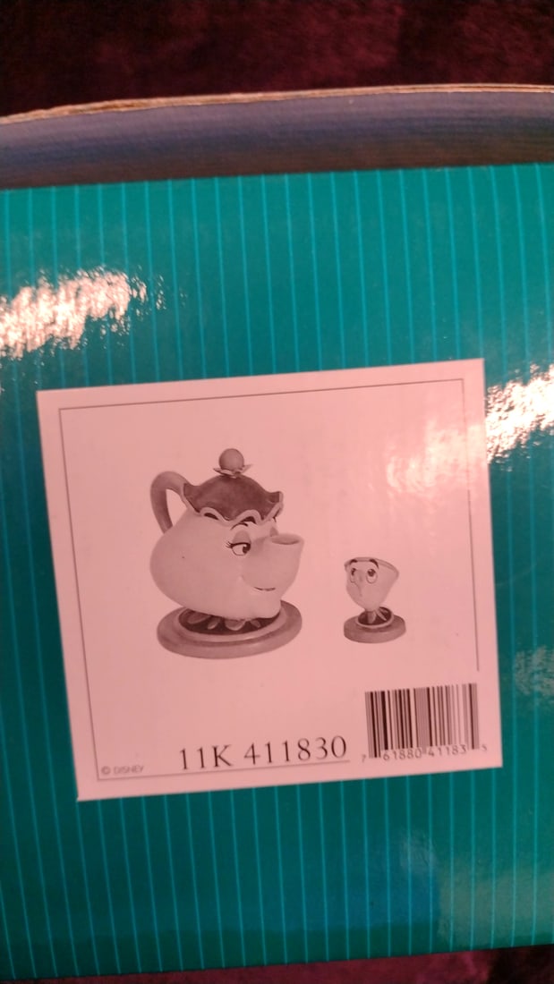Wdcc Walt Disney Classics Collection Good Night, Luv Mrs. Potts & Chip Figurine Beauty And The Be... - 3