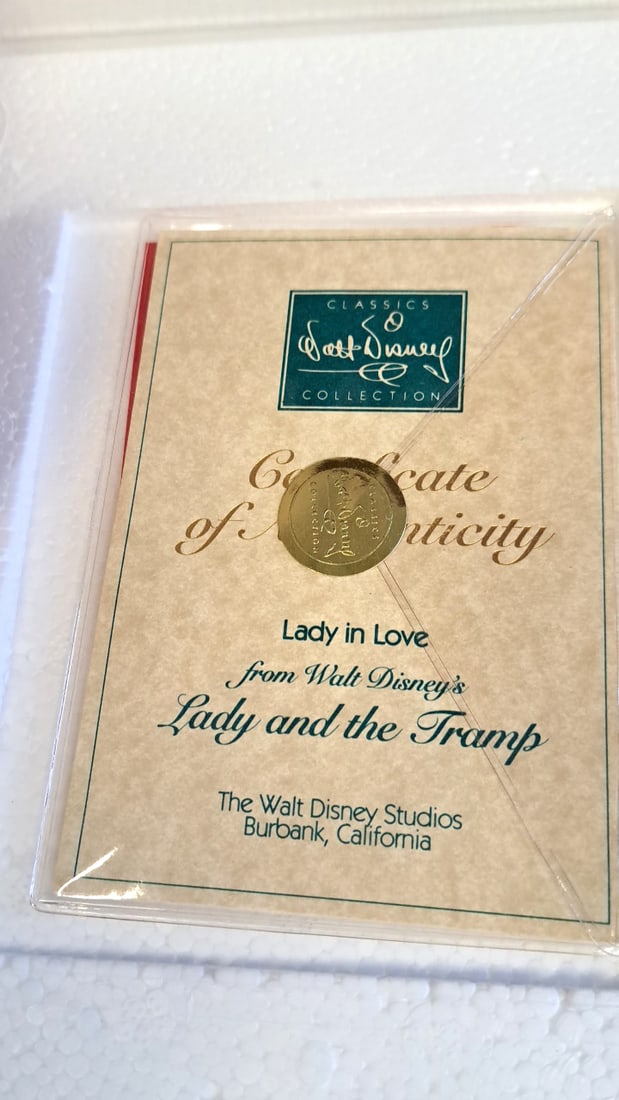 Walt Disney Classics Collection Lady Wet Cement Figurine With Box - 6