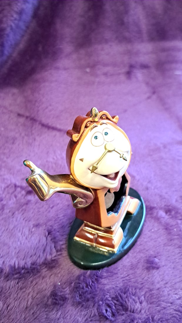 Walt Disney Classics Collection Cogsworth Beauty And The Beast Figurine With Box - 2