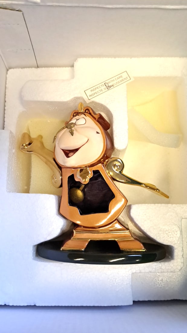 Walt Disney Classics Collection Cogsworth Beauty And The Beast Figurine With Box - 6