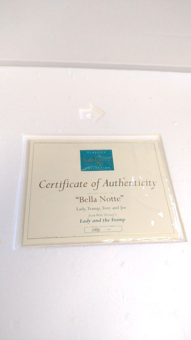 Wdcc Walt Disney Classics Lady And The Tramp Bella Notte Limited Edition Figurine 3105/5000 - 6