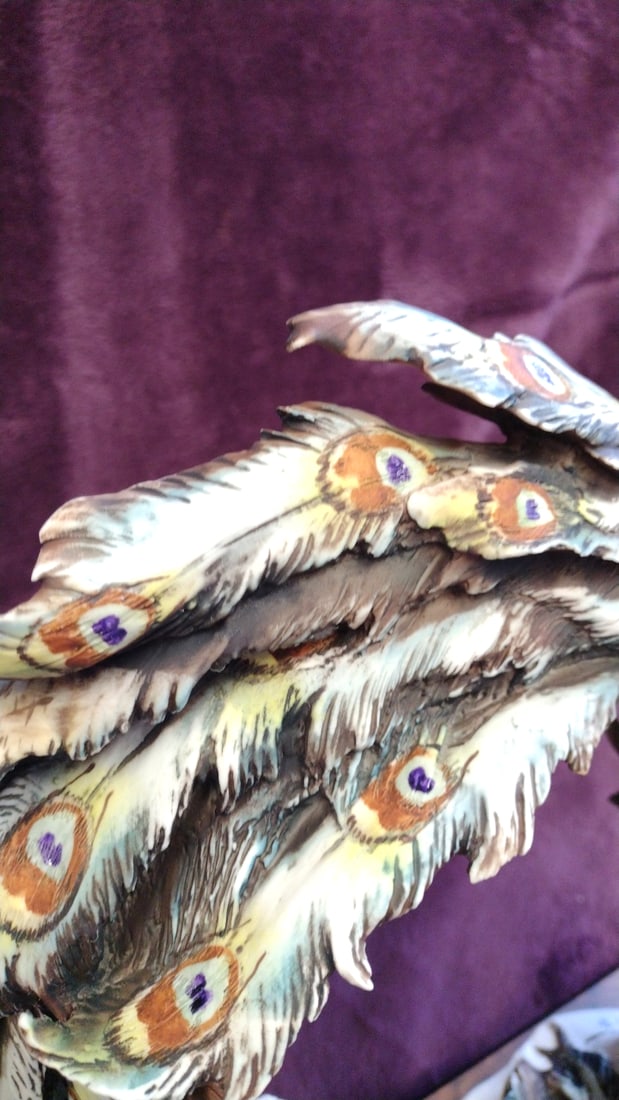 Giuseppe Armani Peacock Porcelain Figurine Sculpture Limited Edition 2327/5000 - 3