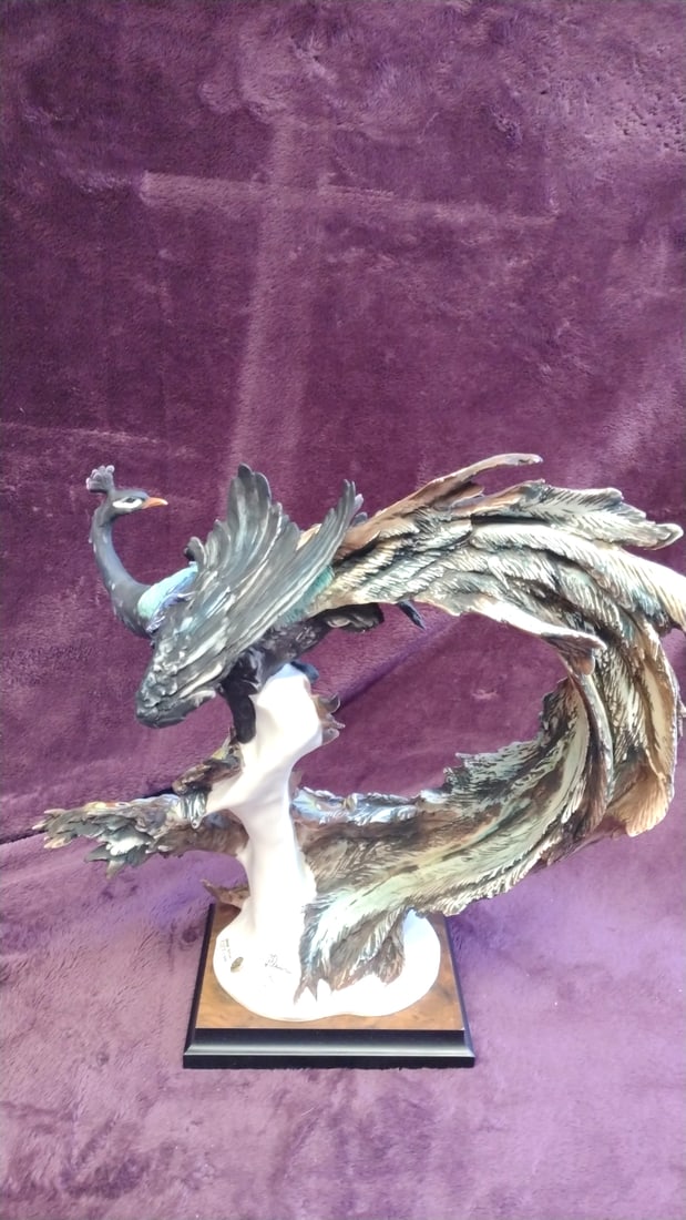 Giuseppe Armani Peacock Porcelain Figurine Sculpture Limited Edition 2327/5000 - 7