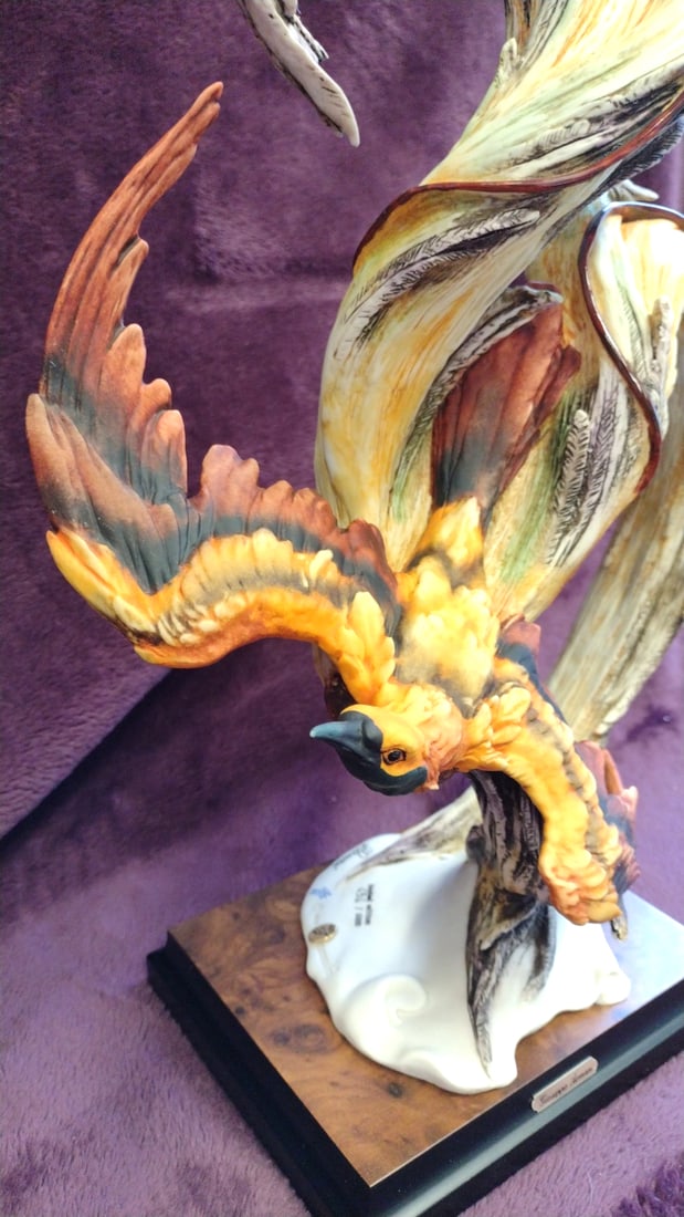 Giuseppe Armani Florence Phoenix Bird Figurine Sculpture, Made In Italy: 13 x 20 x 10 5 lb Low Estimate: 150.00 High Estimate: 200.00