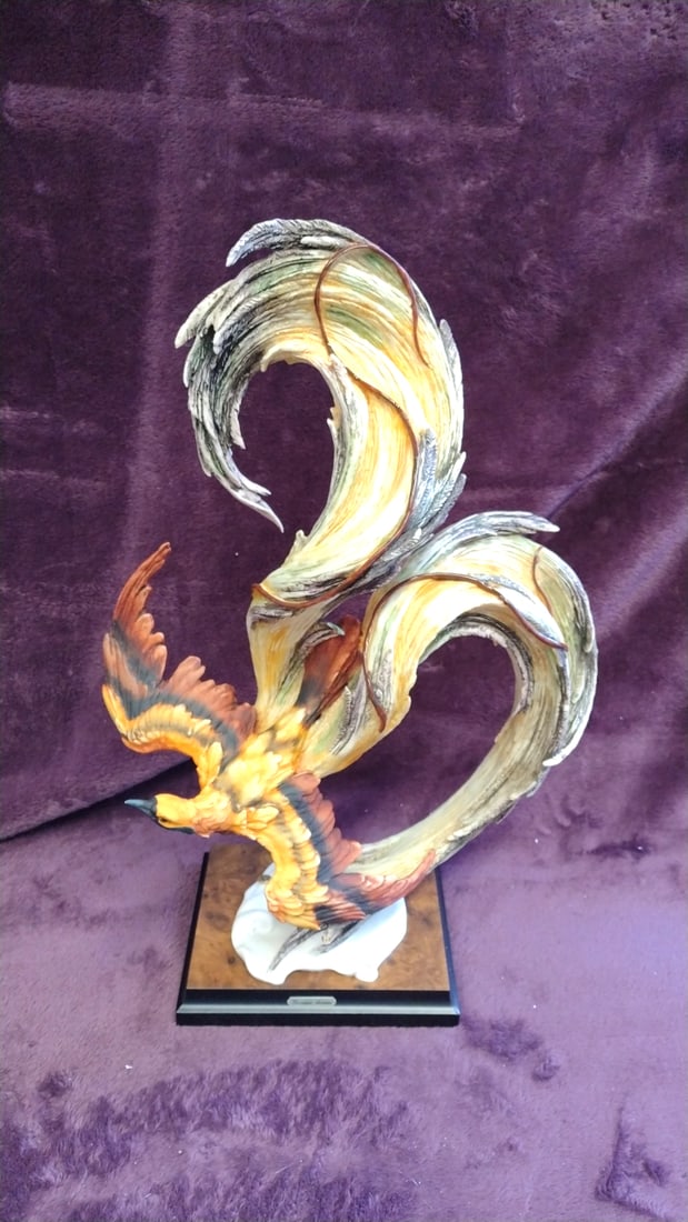 Giuseppe Armani Florence Phoenix Bird Figurine Sculpture, Made In Italy - 5
