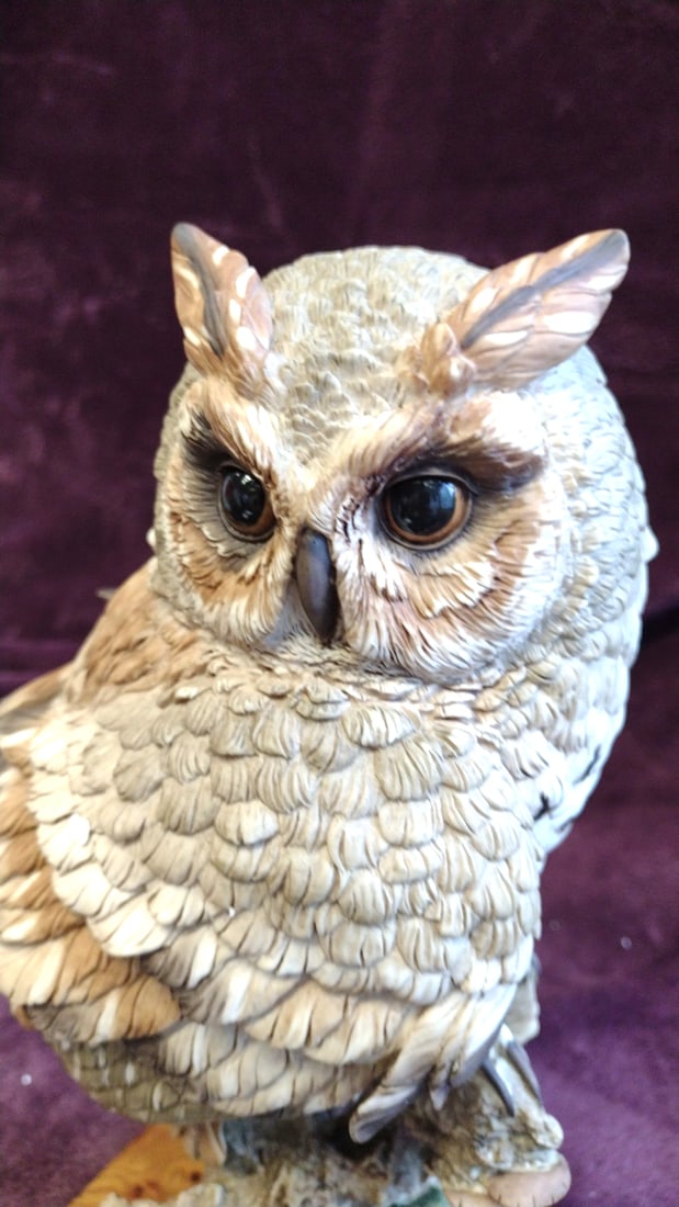Giuseppe Armani Florence Owl Figurine On Wood Base With Box - 2