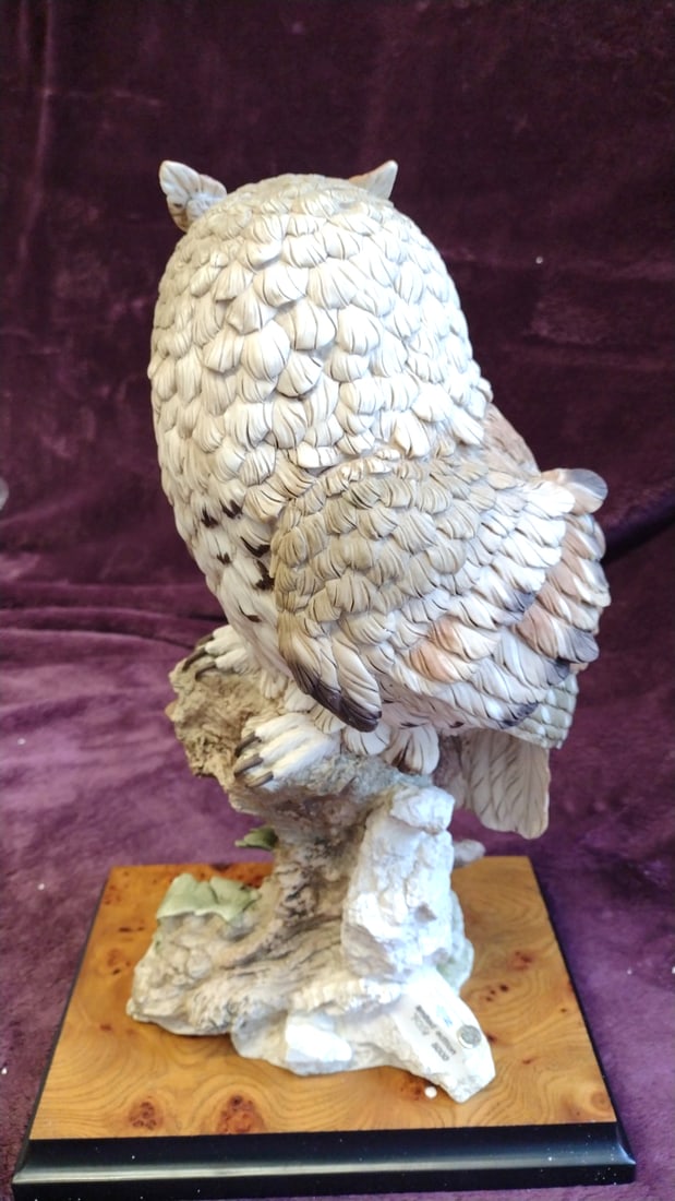 Giuseppe Armani Florence Owl Figurine On Wood Base With Box - 8