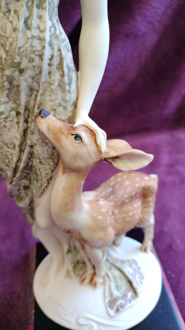 Giuseppe Armani Florence Summer Dream Woman With Fawn Figurine - 7