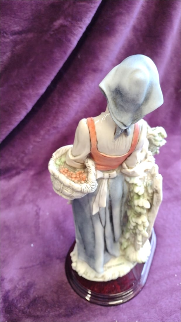 Giuseppe Armani Florence Figurine Country Girl With Dog On Wood Base - 10