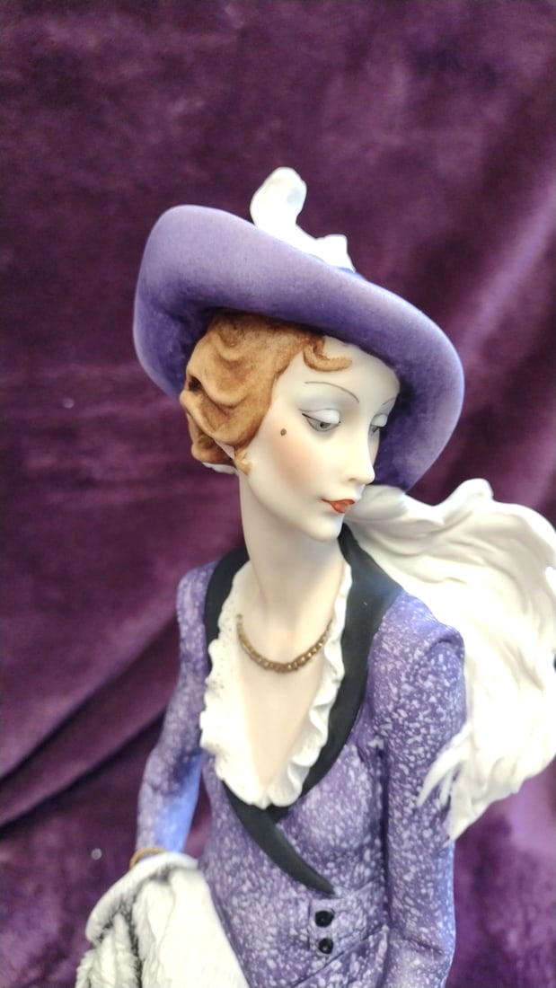 Giuseppe Armani Florence Collection Darte Lady With Great Dane 429c Dog Figurine - 3
