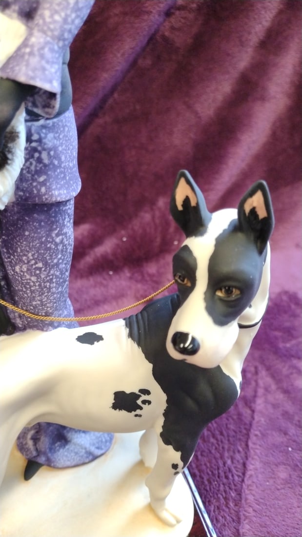 Giuseppe Armani Florence Collection Darte Lady With Great Dane 429c Dog Figurine - 9
