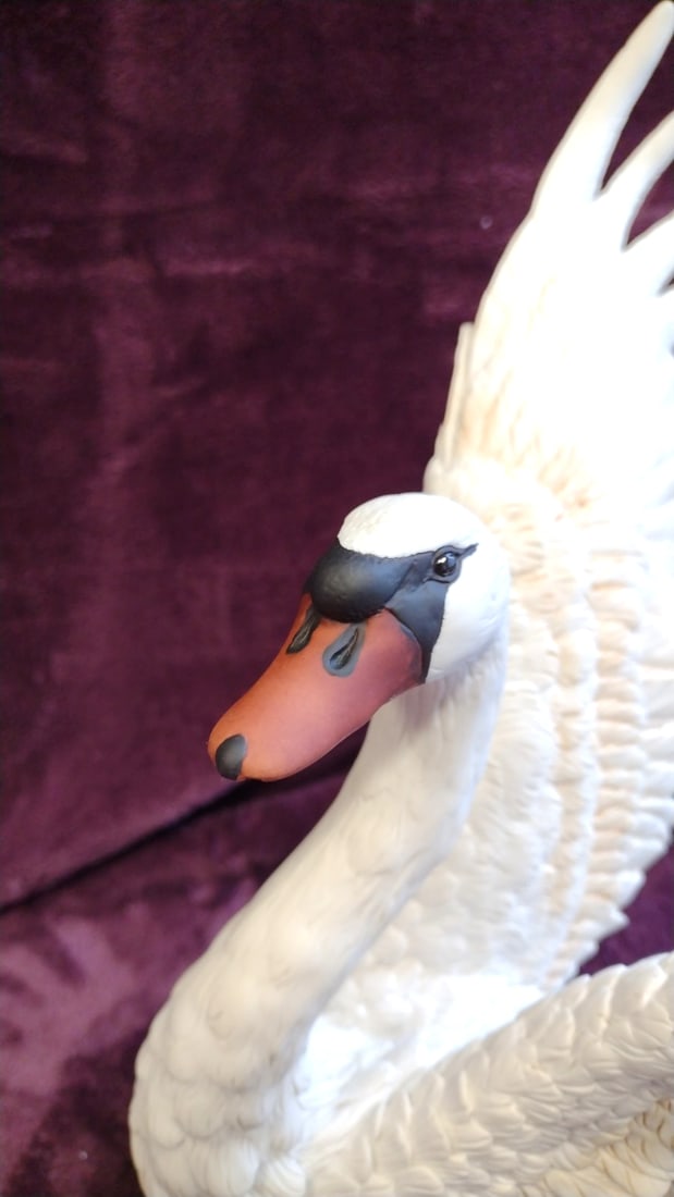 Giuseppe Armani Florence Swan Figurine On Base With Certificates, 17 In Wingspan - 11