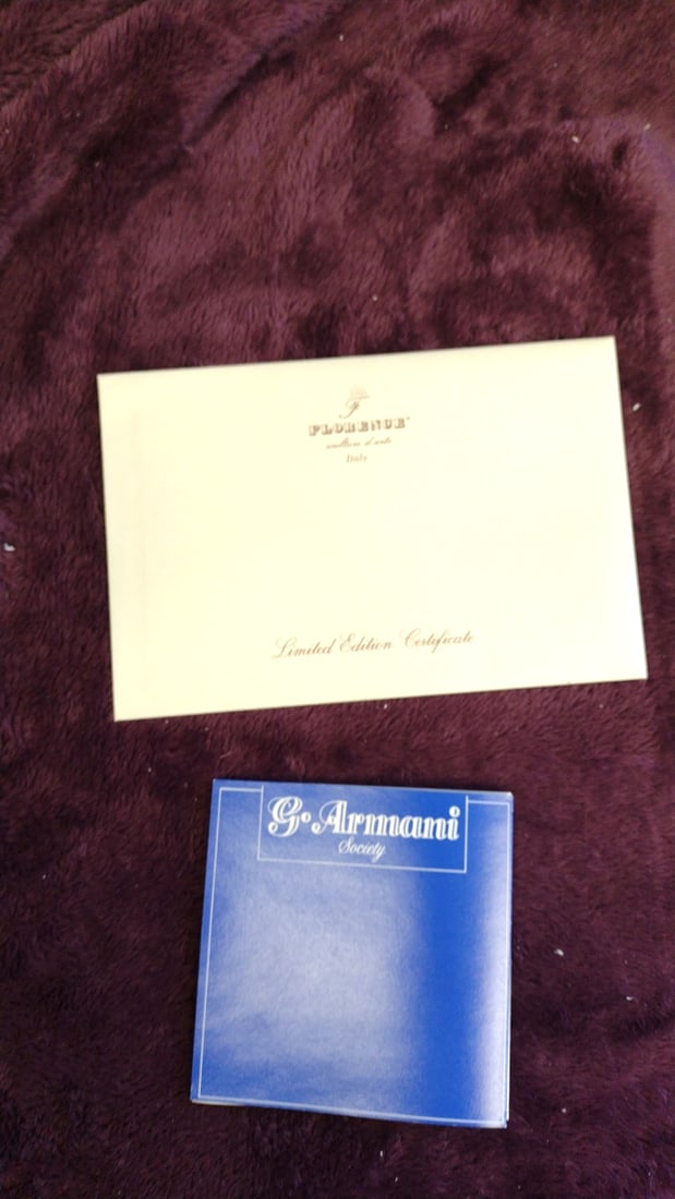 Giuseppe Armani Florence Swan Figurine On Base With Certificates, 17 In Wingspan - 5