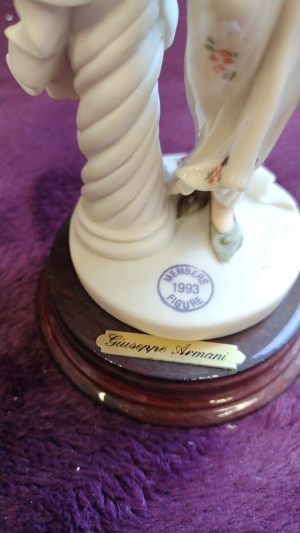 Giuseppe Armani Florence Secret Love Porcelain Lady Figurine With Rose Parasol, 1993 - 6