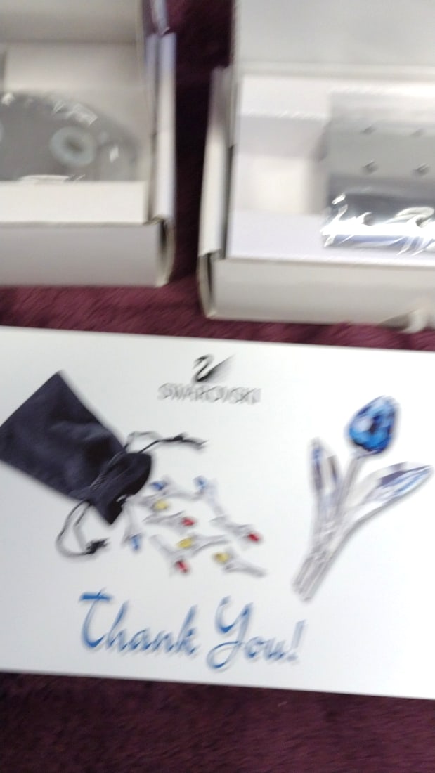 Swarovski Crystal Display Stand Hardware Parts With Boxes And Thank You Card - 4