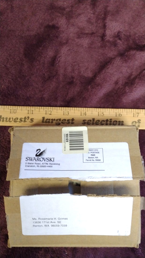 Swarovski Crystal Display Stand Hardware Parts With Boxes And Thank You Card - 5