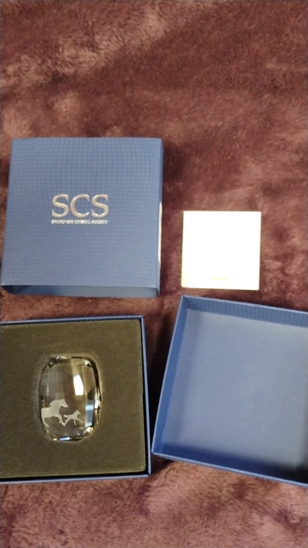 Swarovski Scs Membership Gift 2014 Crystal Horse Foal Plaque 5004732 - 2