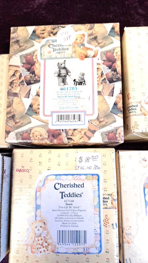 Enesco Cherished Teddies Boxed Figurine Lot Of 8 - 3