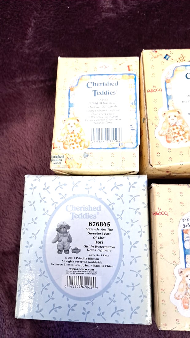 Lot Of 7 Cherished Teddies By Enesco Boxed Figurines Incl. Tori, Amy, The Book Of Teddies - 2