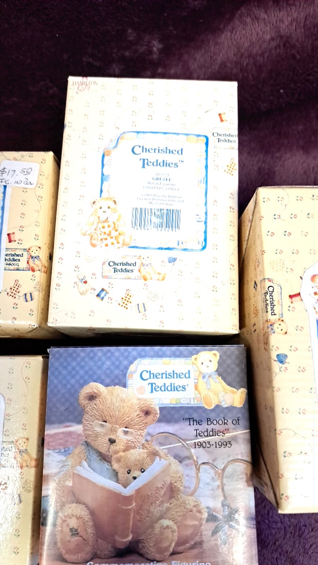 Lot Of 7 Cherished Teddies By Enesco Boxed Figurines Incl. Tori, Amy, The Book Of Teddies - 4