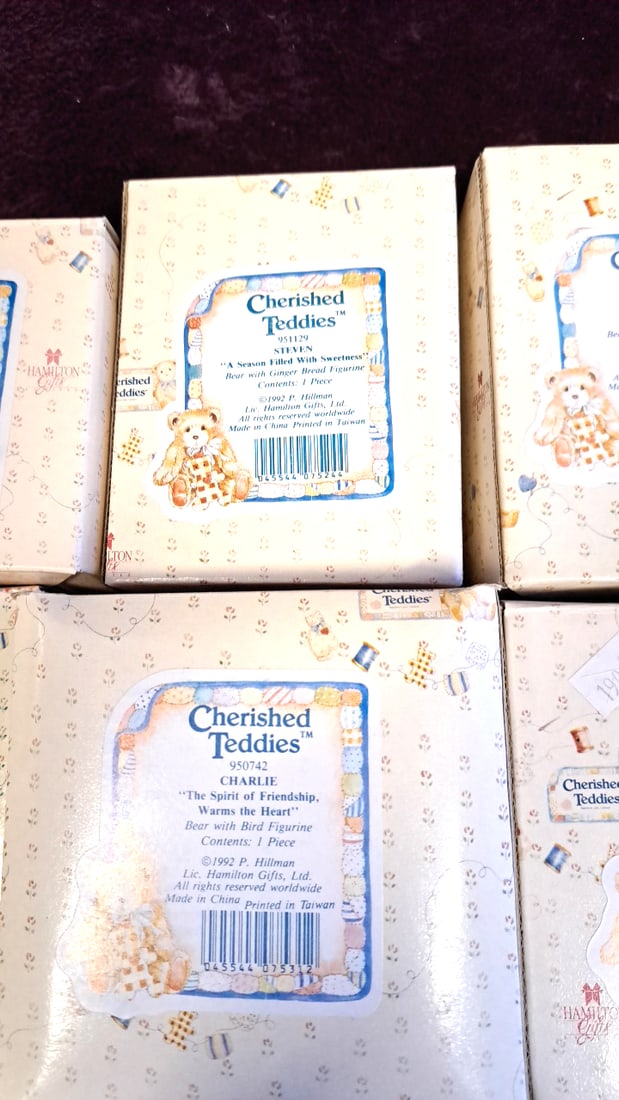 Cherished Teddies By Enesco Boxed Figurine Lot Nathaniel Eric Steven Charlie Jacob Douglas - 3