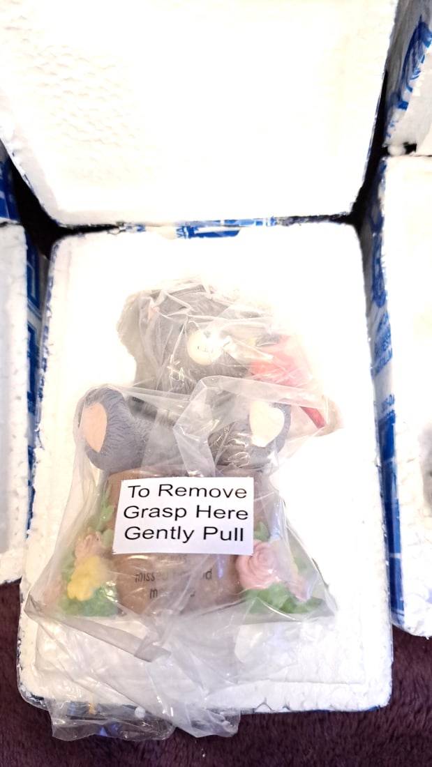 Hamilton Collection Teddy Bear Figurines In Styrofoam Boxes, Lot Of 4 - 4