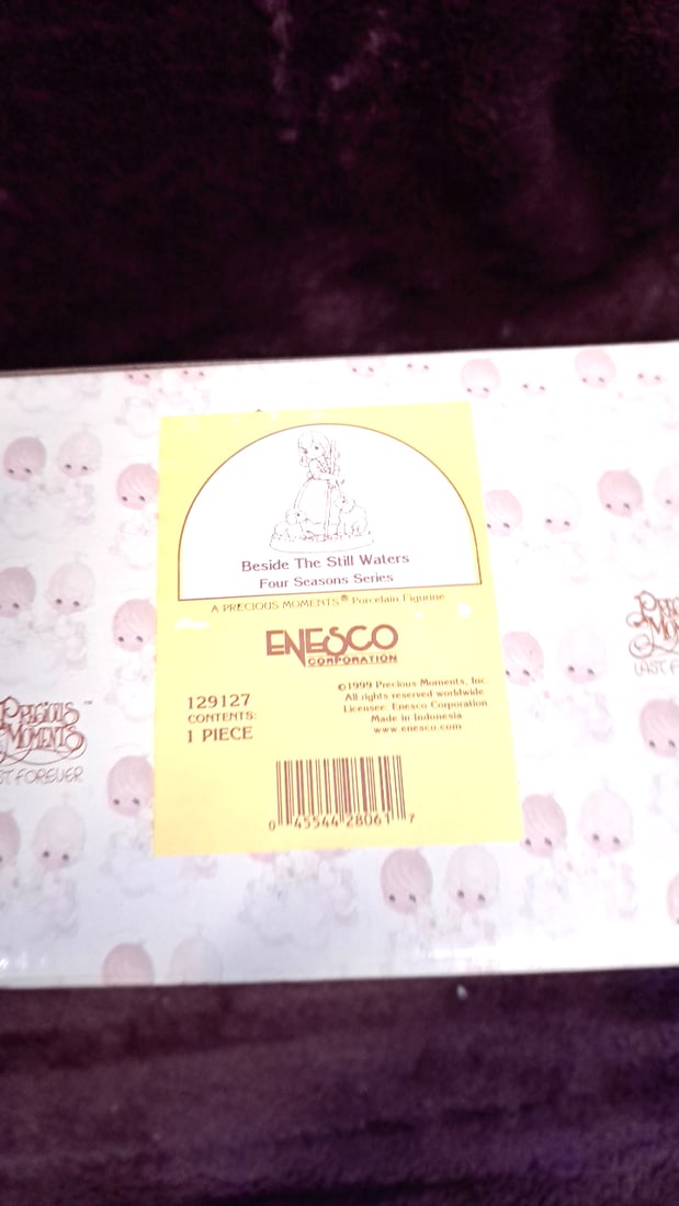 Enesco Precious Moments Four Seasons Porcelain Figurines Lot: 129143 Beauty Of God, 129127 Still ... - 3