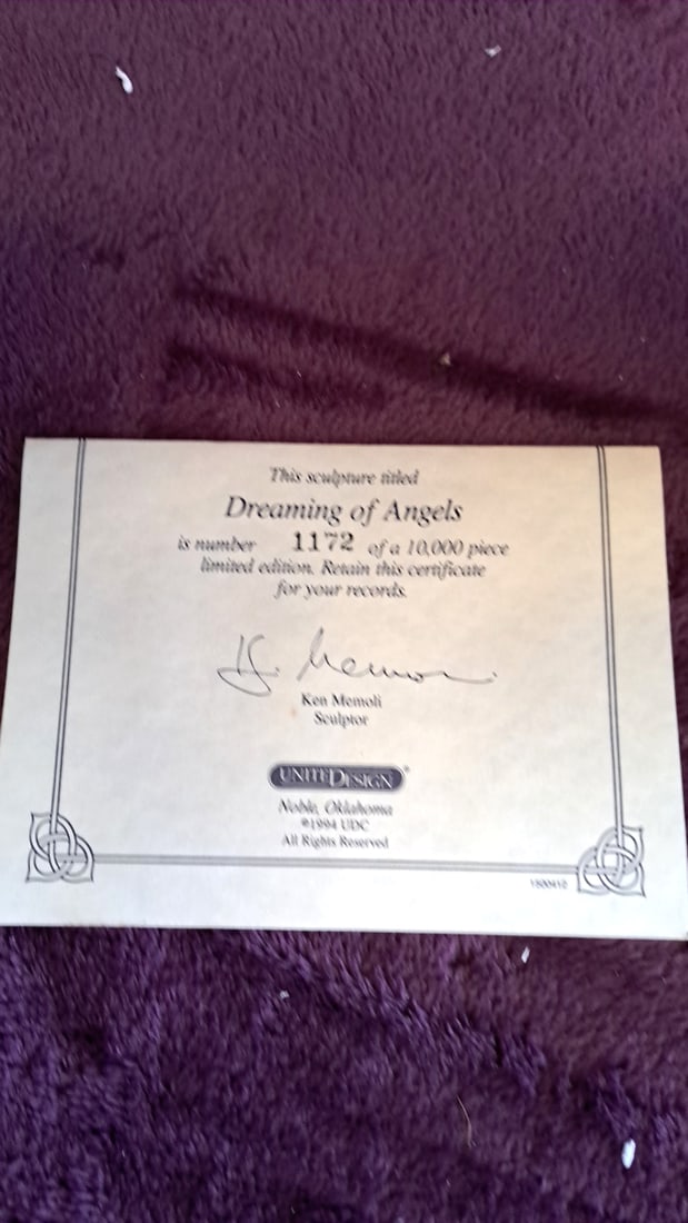 United Design Angels Collection Dreaming Of Angels Ken Memoli Limited Edition Sculpture - 4