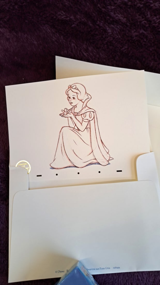 Walt Disney Collectibles Lot Snow White Lithograph Wdcc Paperwork Reluctant Dragon Vhs - 2