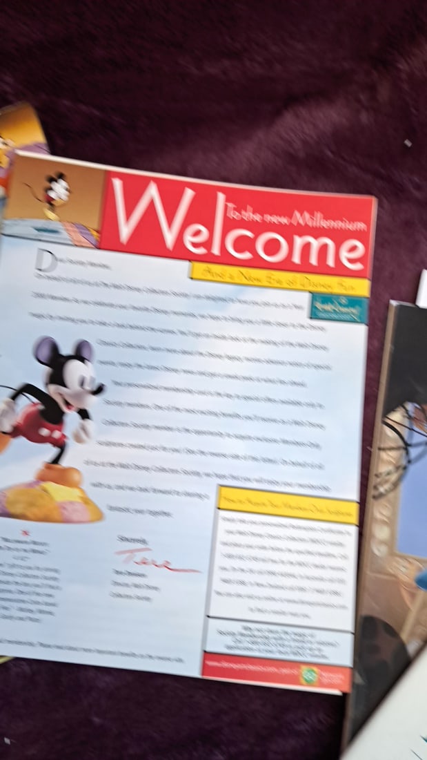 Walt Disney Collectibles Lot Snow White Lithograph Wdcc Paperwork Reluctant Dragon Vhs - 5