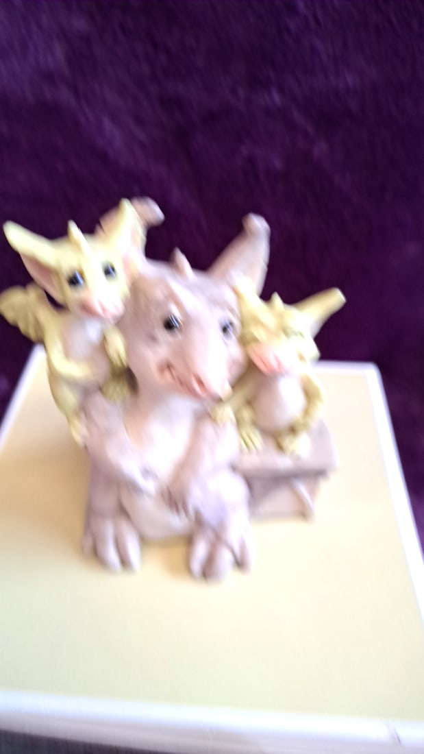 Whimsical World Of Pocket Dragons 1991 Three Dragon Figurine With Box - 2