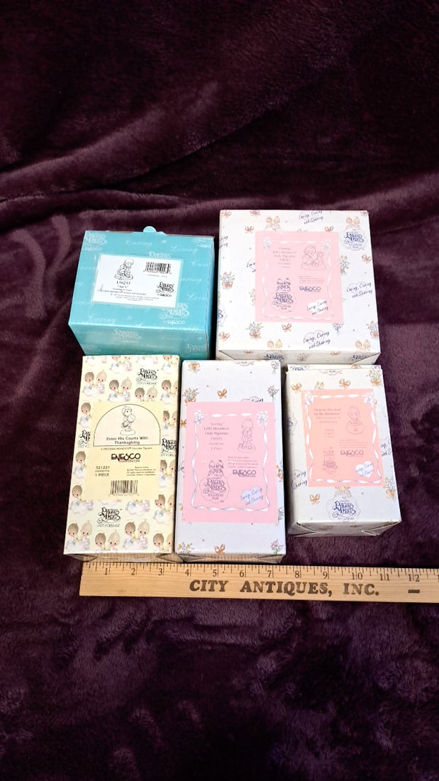 Precious Moments By Enesco Porcelain Figurine Lot Of 5 With Boxes - 3