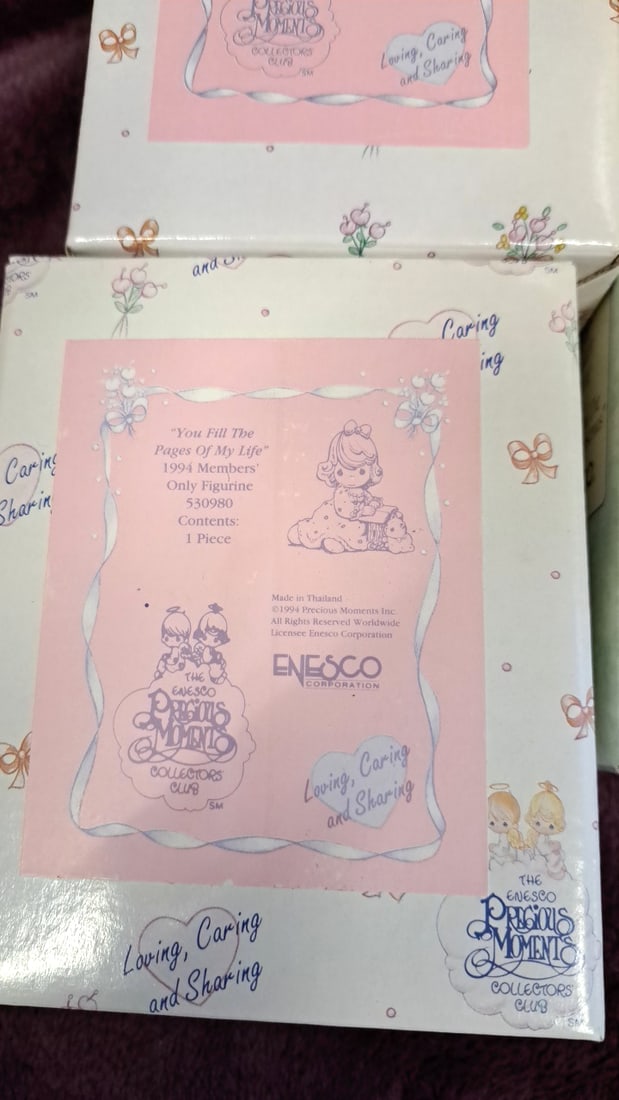 Enesco Precious Moments Collector's Club Boxed Figurine Lot Incl. 530980 & Sweetest Christmas - 4
