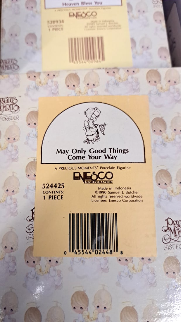 Enesco Precious Moments Porcelain Figurine Lot W/ Boxes 520934 524395 524425 The Lord Will Provide - 3