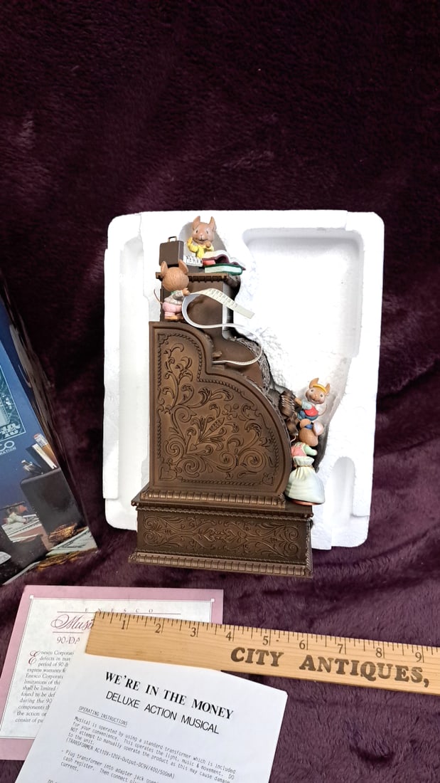 Enesco Music Showcase "we're In The Money" Deluxe Action Musical Cash Register Figurine - 2