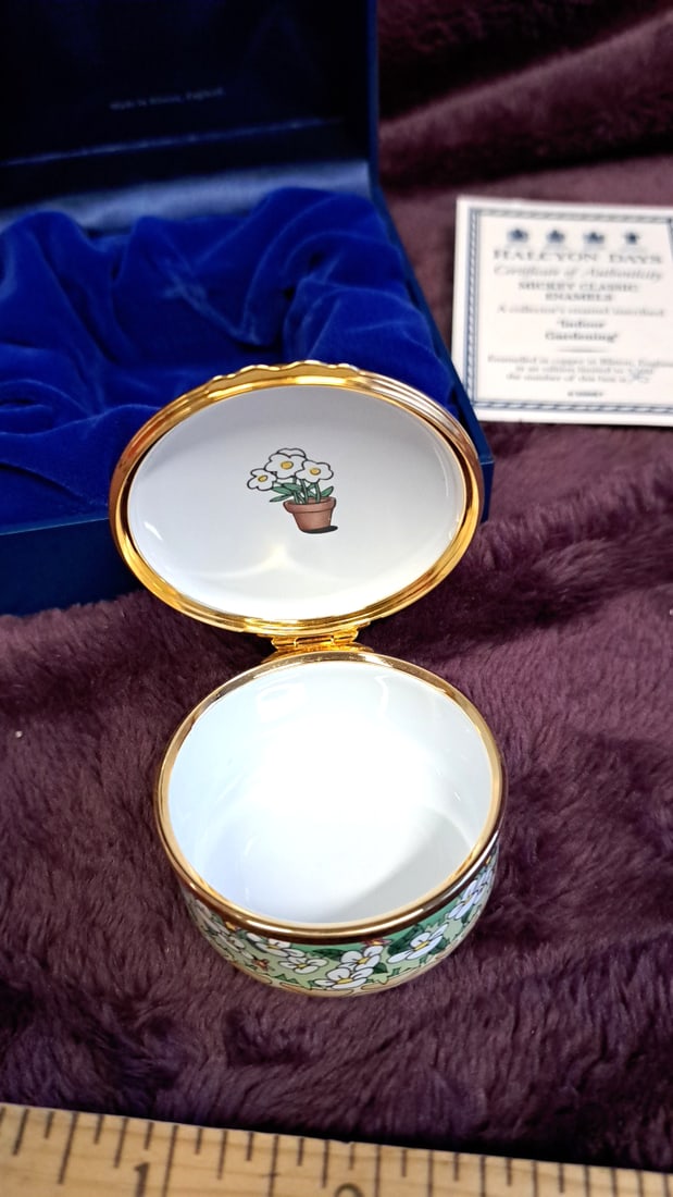 Halcyon Days Disney Mickey Classic Enamels "indoor Gardening" Enamel Box Le 76/3500 - 9