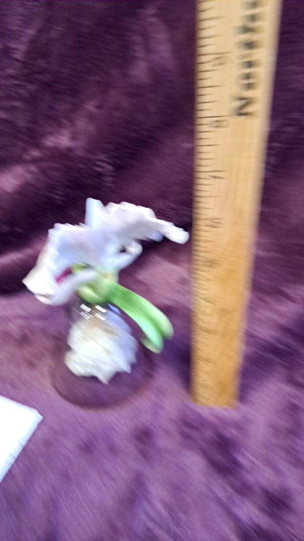 Amethyst Empress By Rosanne Sanders Porcelain Orchid Bell With Coa - 5