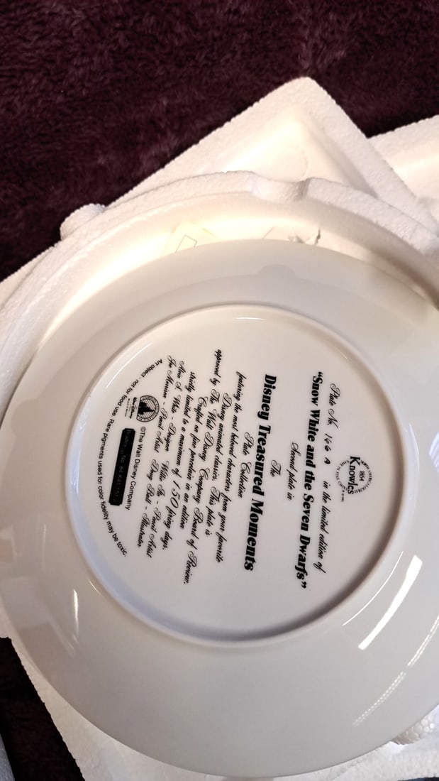 Disney Collector Plate Set Of 4 Snow White Cinderella Alice In Wonderland Sleeping Beauty - 6
