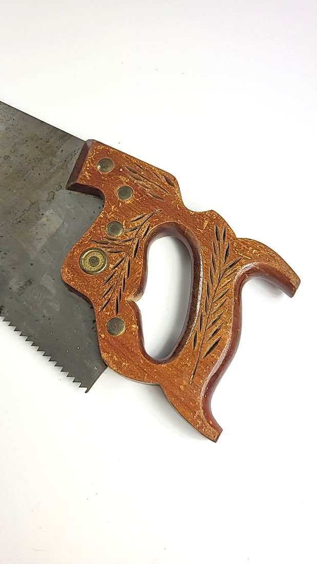 Lot Of 2 Hand Saws, Disston D-23 And Wood-handled Saw - 4