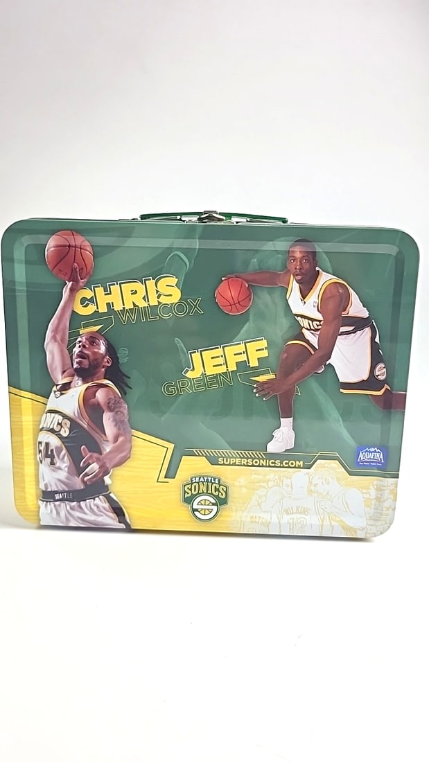 Seattle Supersonics Nba Metal Lunch Box Tin Luke Ridnour Jeff Green Chris Wilcox Earl Watson - 3
